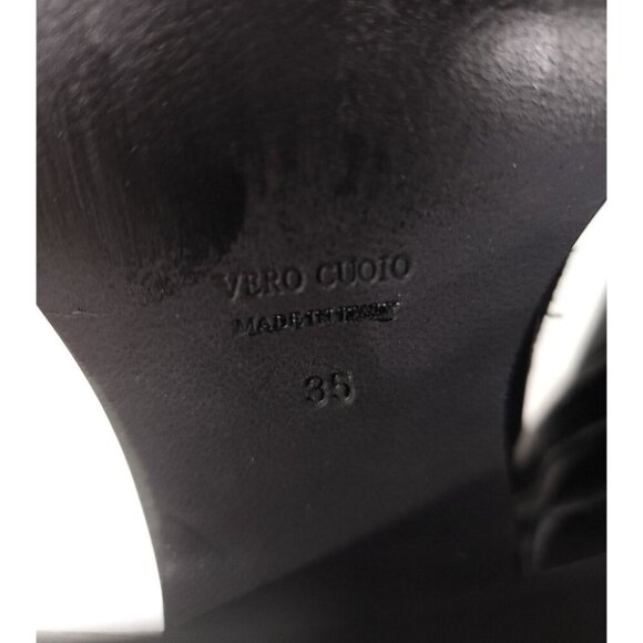 Ann Demeulemeester Over The Knee Stretch Leather Boots 35 5 Black - Picture 8 of 14